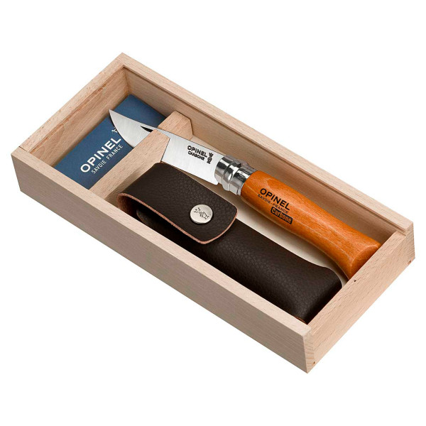 Opinel - No 08 Carbon mit Etui - Messer