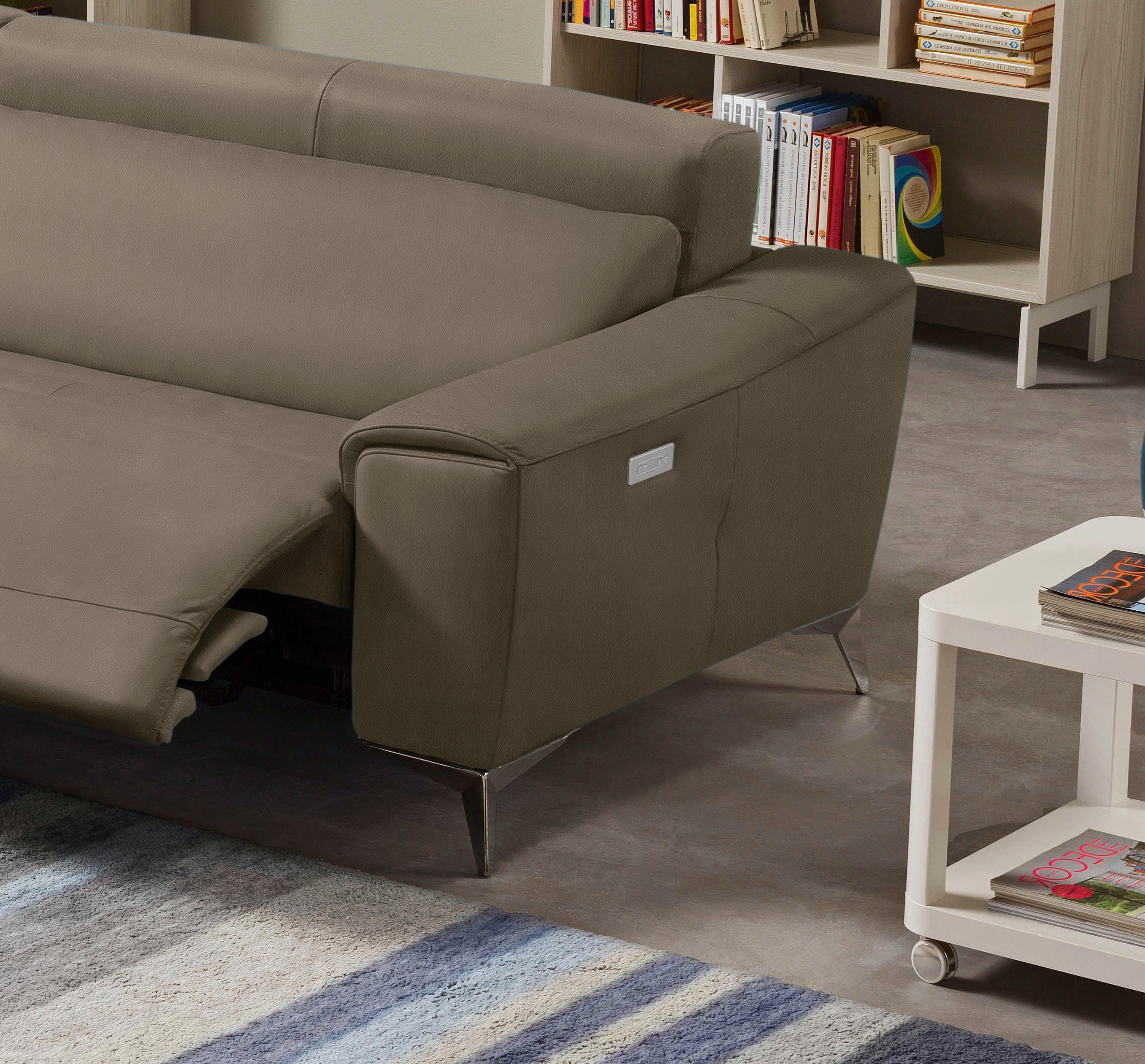 Egoitaliano Ecksofa Suzette, mit Recamiere, inkl. 1 elektronischen Relaxfunktion