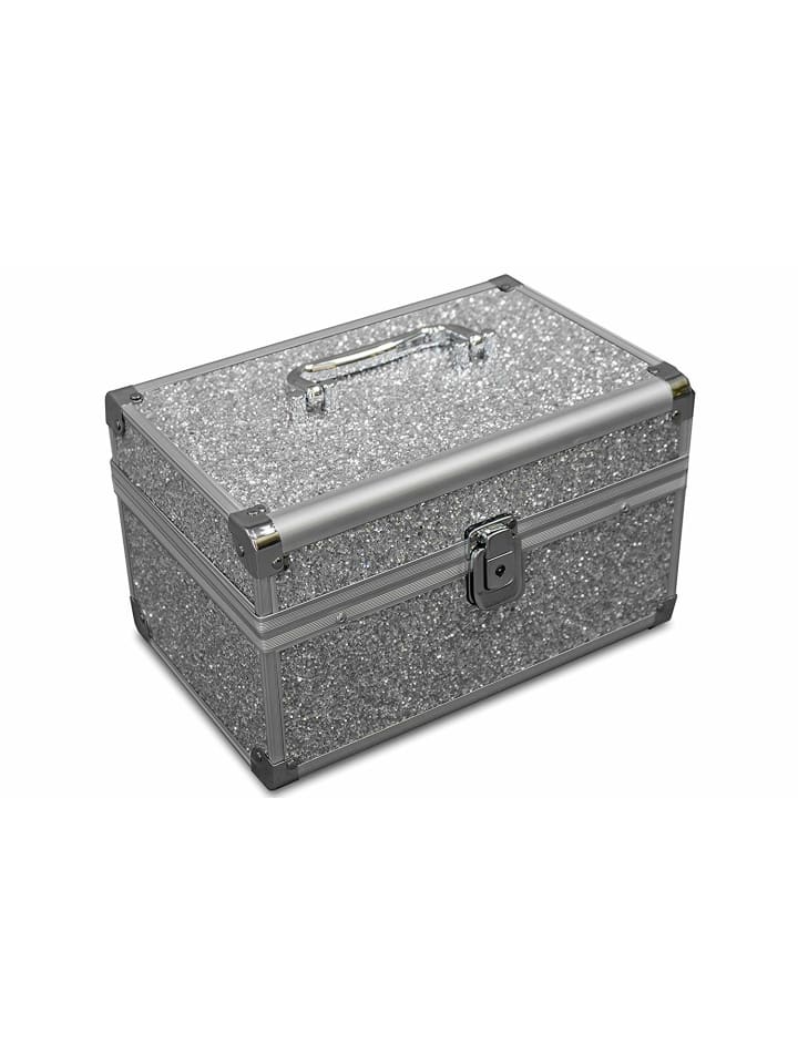 MARELIDA Schmuckkoffer Schmuckkästchen mit Glitzer in silber günstig kaufen onesize