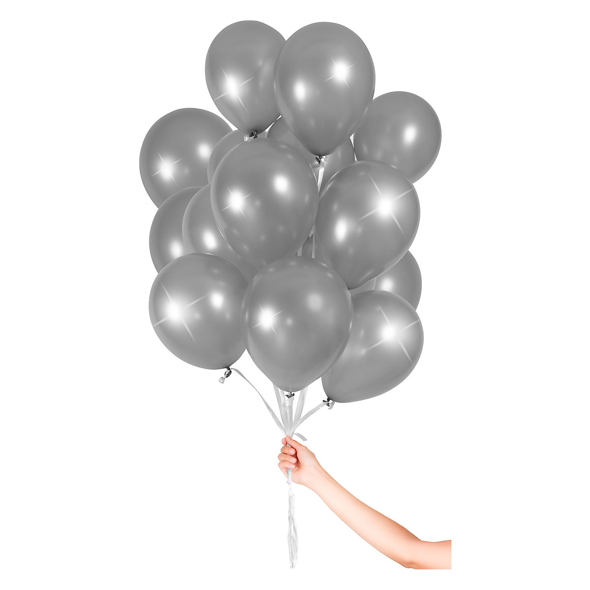 Luftballons Silber 23 cm, 30 Stück