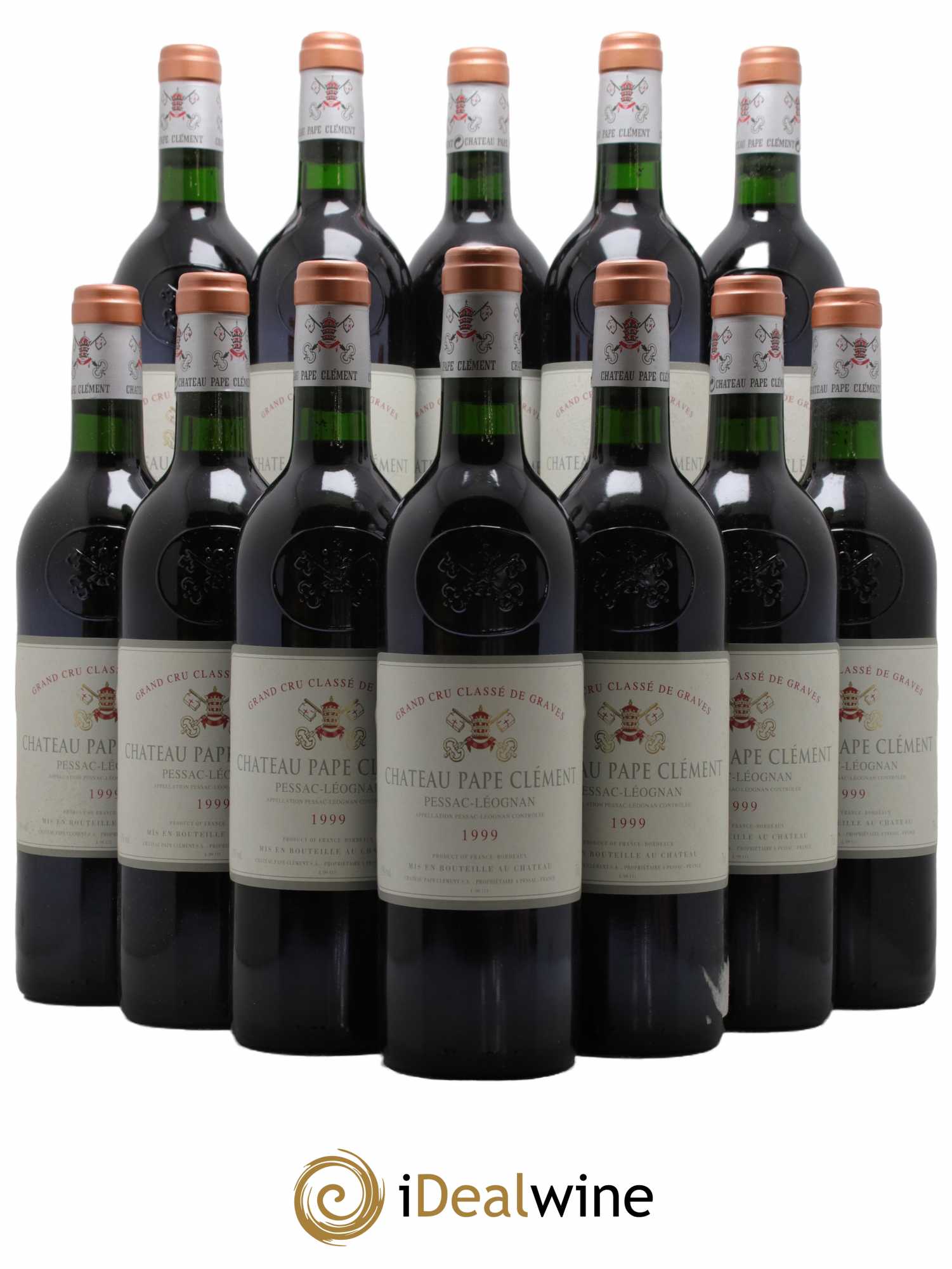Château Pape Clément Cru Classé de Graves  1999 - Lot de 12 Bouteilles