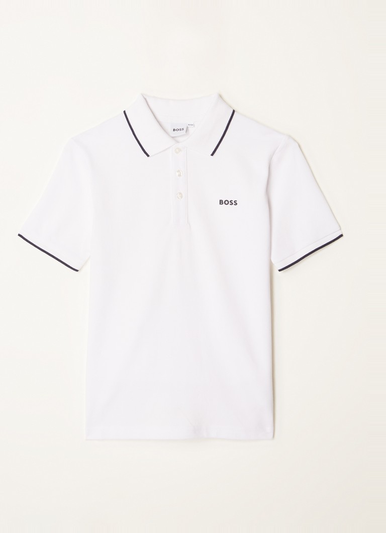 Tricou polo din bumbac piqué cu logo HUGO BOSS