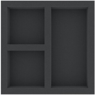 Feldherr 300 mm x 300 mm x 45 mm Schaumstoffeinlage für Brettspiele - 3 Fächer