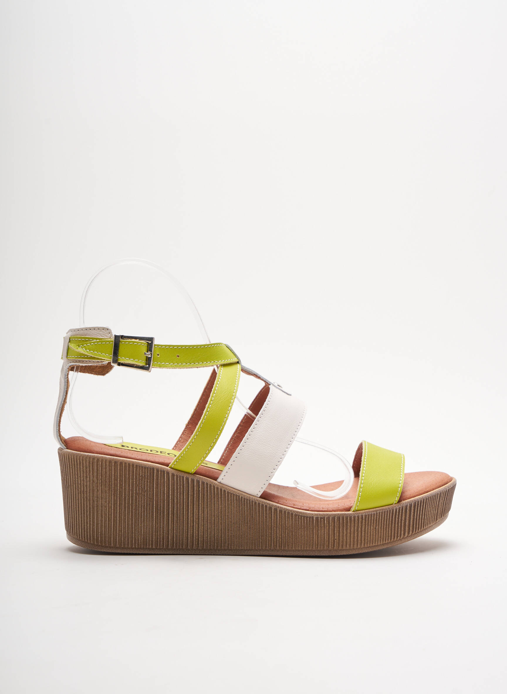 Brodequins Sandales Nu Pieds Femme couleur vert