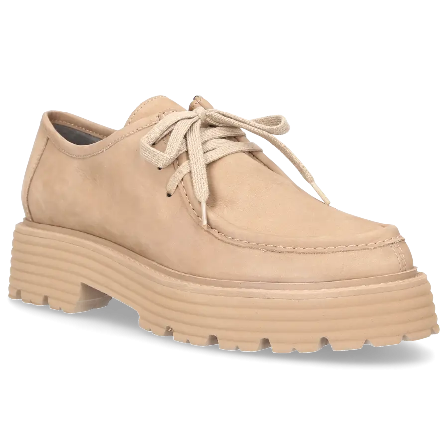 305 SOBE - Schnürer ORLY Nubukleder - beige