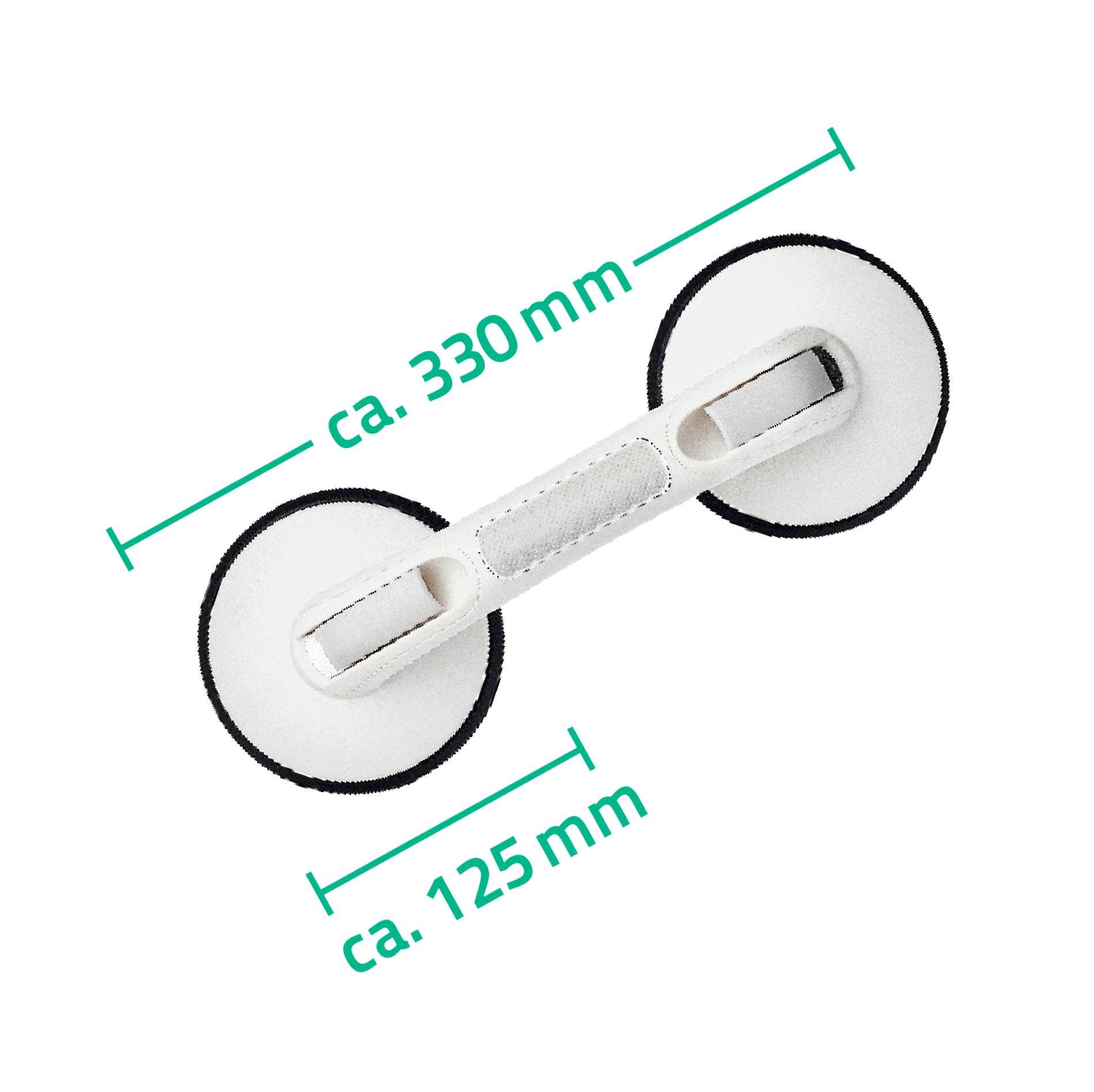 Ridder Haltegriff Comfort, belastbar bis 100 kg, Sauggriff mit zwei Saugnäpfen