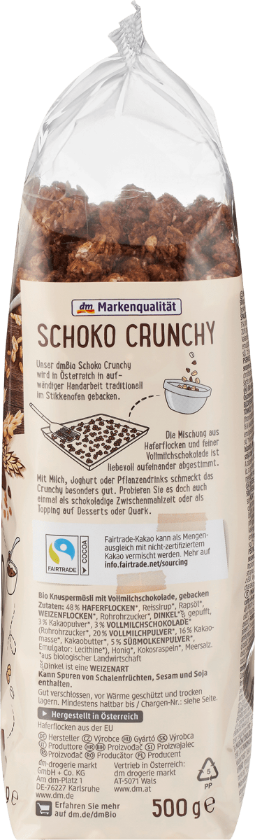 Müsli Crunchy, Schoko, 500 g