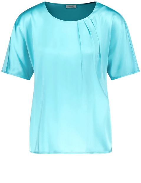 Fließendes Blusenshirt mit Material-Patch