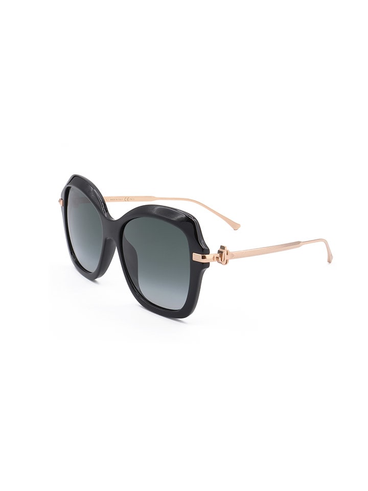 Jimmy Choo Damen-Sonnenbrille Schwarz-Gold/ Dunkelblau günstig kaufen 56