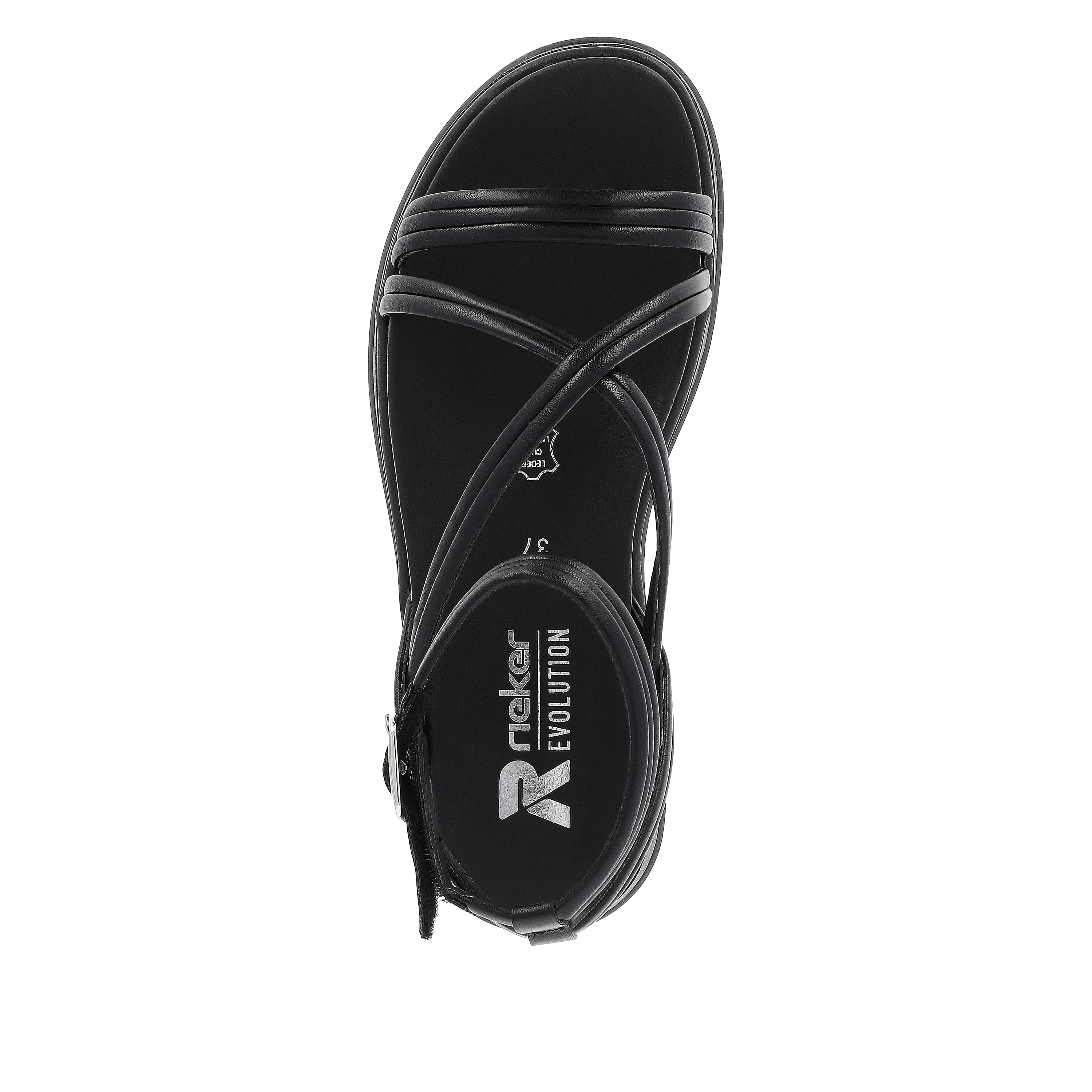 Rieker Damen Riemchensandalen noir