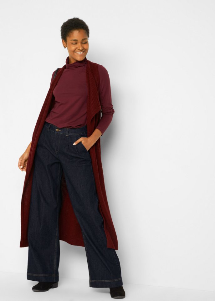 Marlenejeans mit Bundfalten und Bequembund