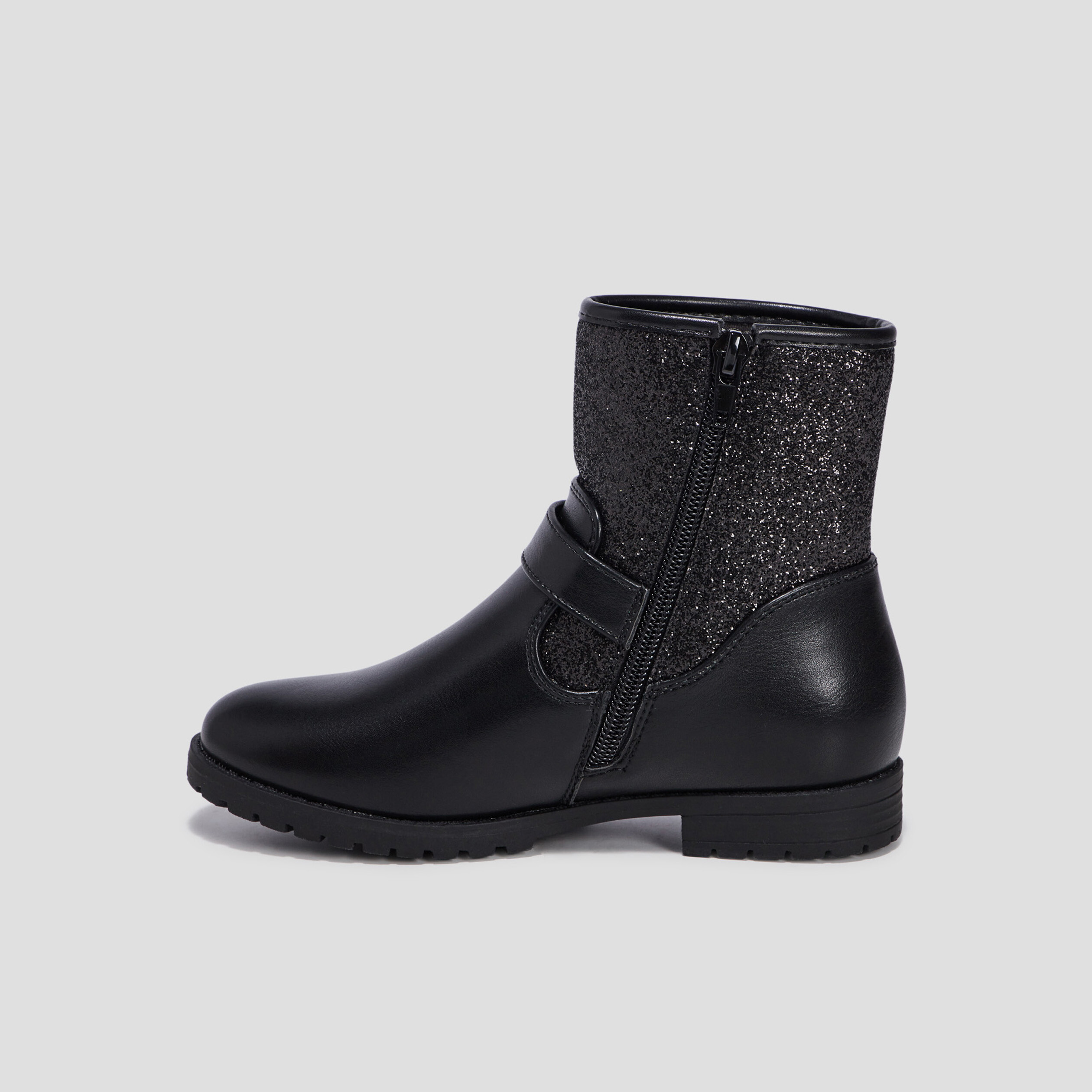 Bottines à paillettes noir fille | La Halle