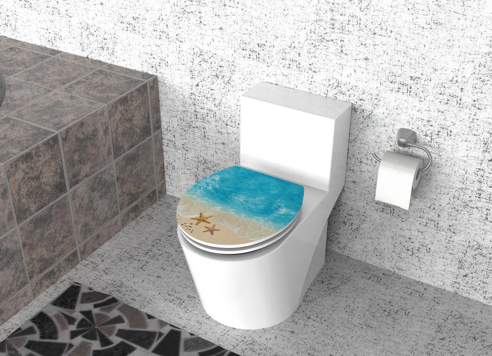 K&H Sanitary Duschwell MDF WC-Sitz PET - Strandmuschel