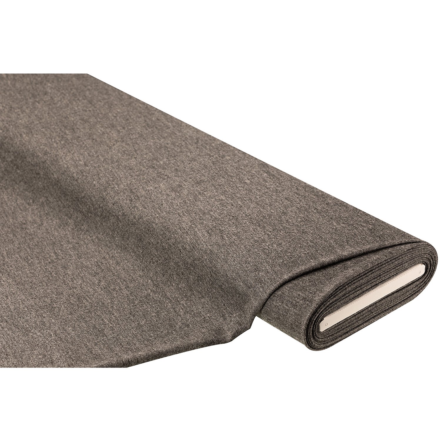 Romanit-Jersey mit Elasthan, grau-meliert