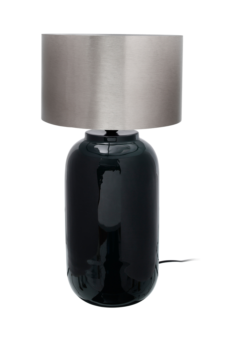 Kayoom Tischlampe Art Deco 725 Dunkelgrün / Silber
