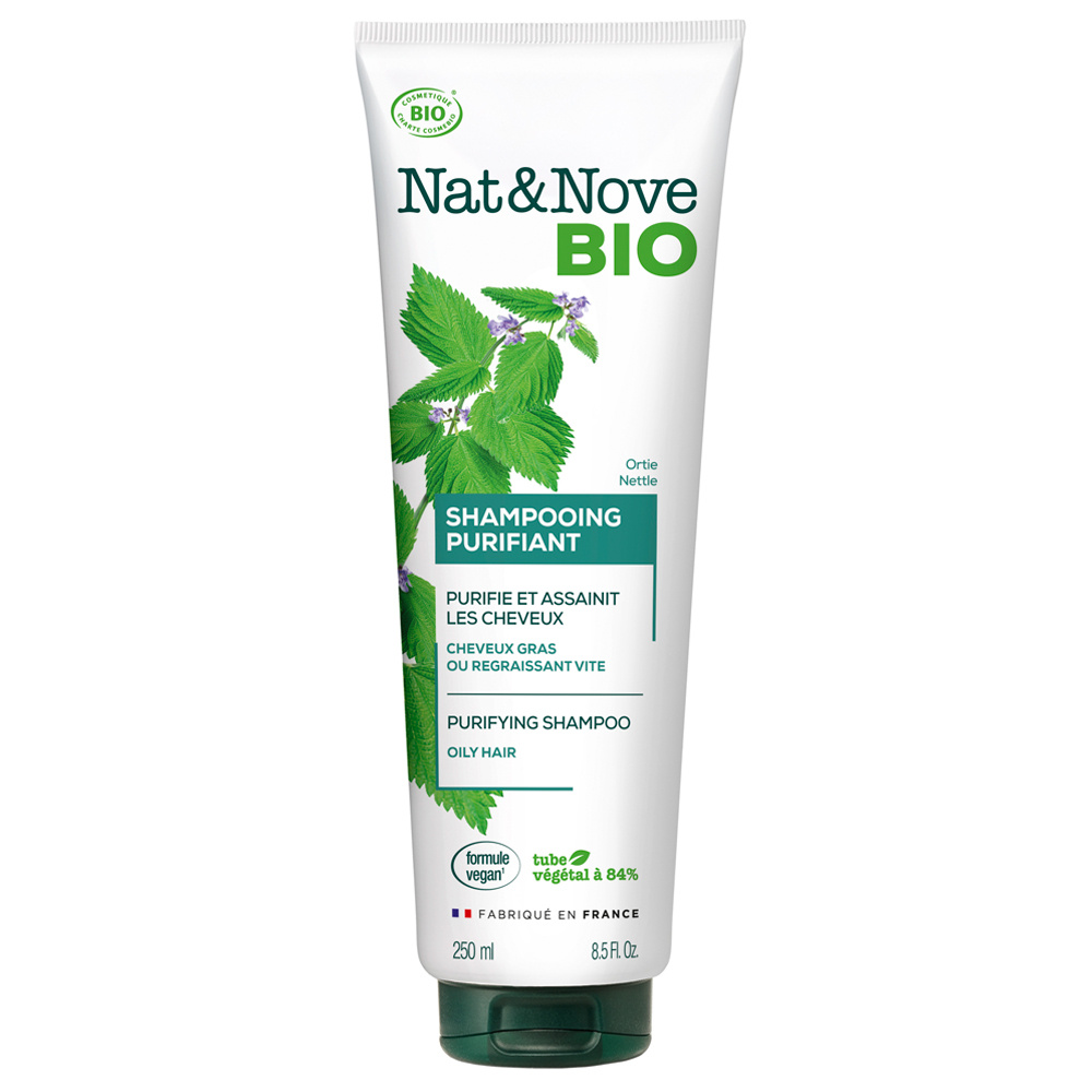Nat & Nove Bio Shampooing Purifiant certifié bio Cheveux gras