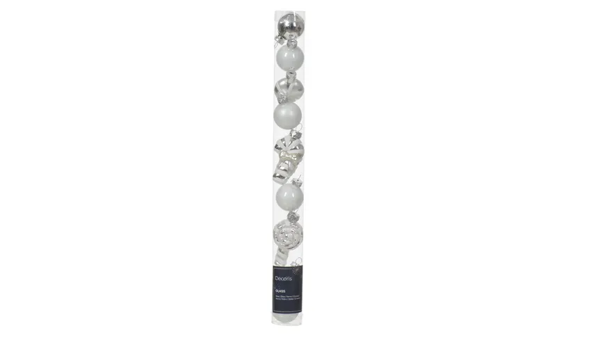 Figur Glas weiss/silber
