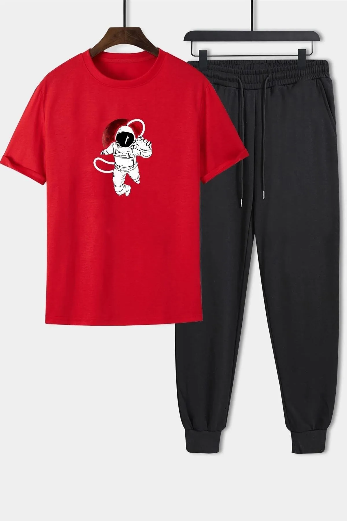 uyguntarz  Zweiteiliges Unisex-Trainingsanzugset mit Nasa-Aufdruck