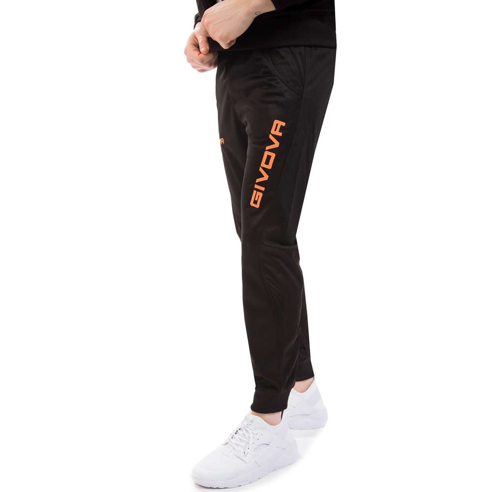 Givova Tuta Visa Trainingsanzug schwarz/neon-orange