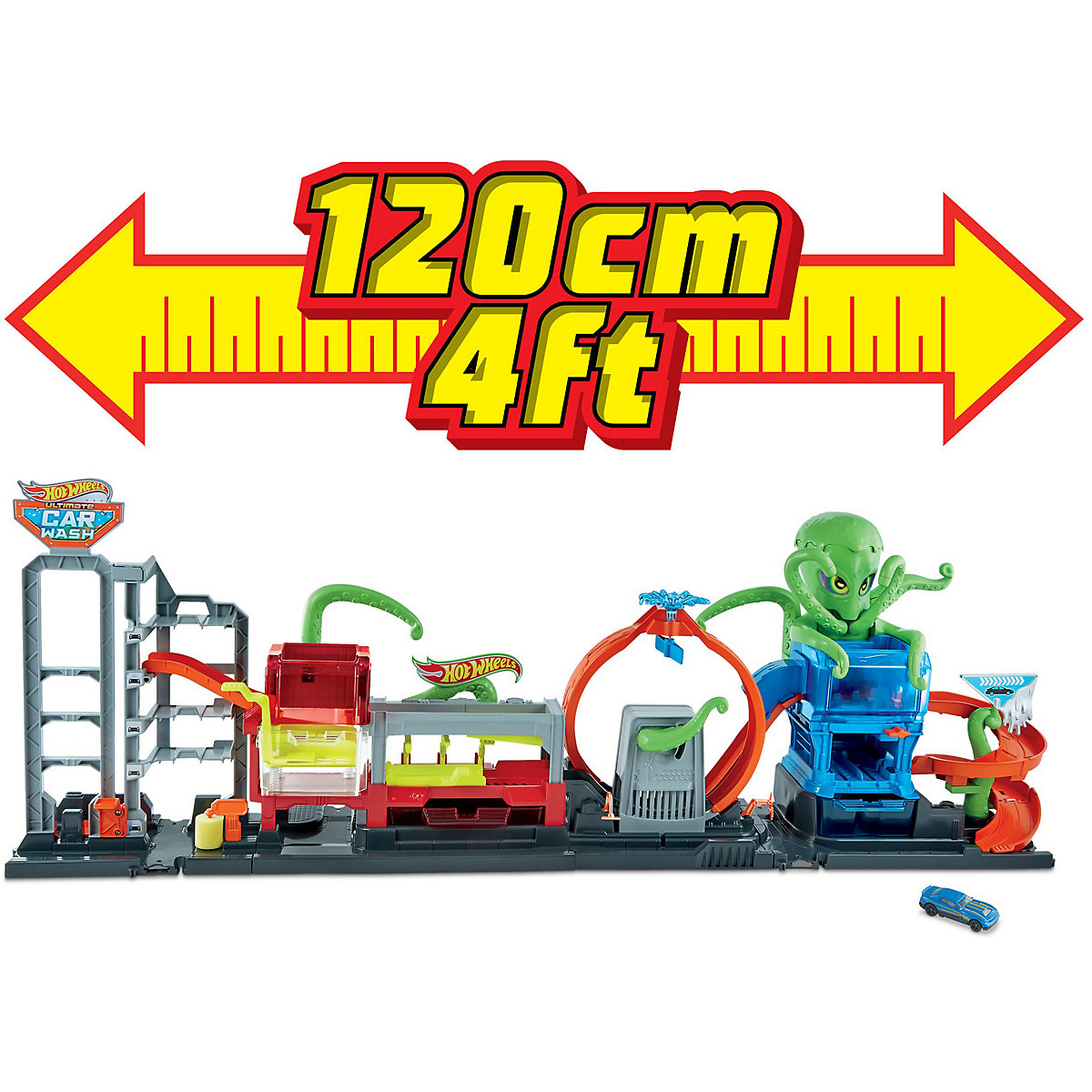 Hot Wheels City Color Reveal Autowaschanlage, inkl. 1 Farbwechsel-Spielzeugauto