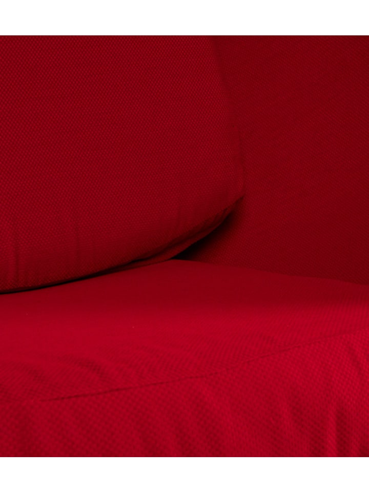 KADIMA DESIGN Designer Eiersessel für Wohnzimmer aus Fiberglas und Textilien in Schwarz-Rot günstig kaufen onesize