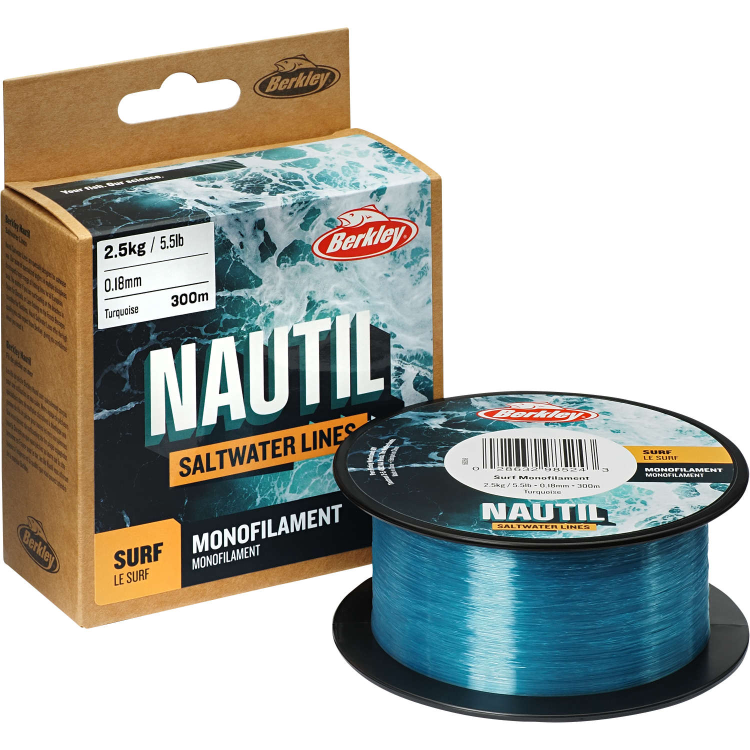 Berkley Angelschnur Nautil Surf Monofilament (turquoise, 600 m)