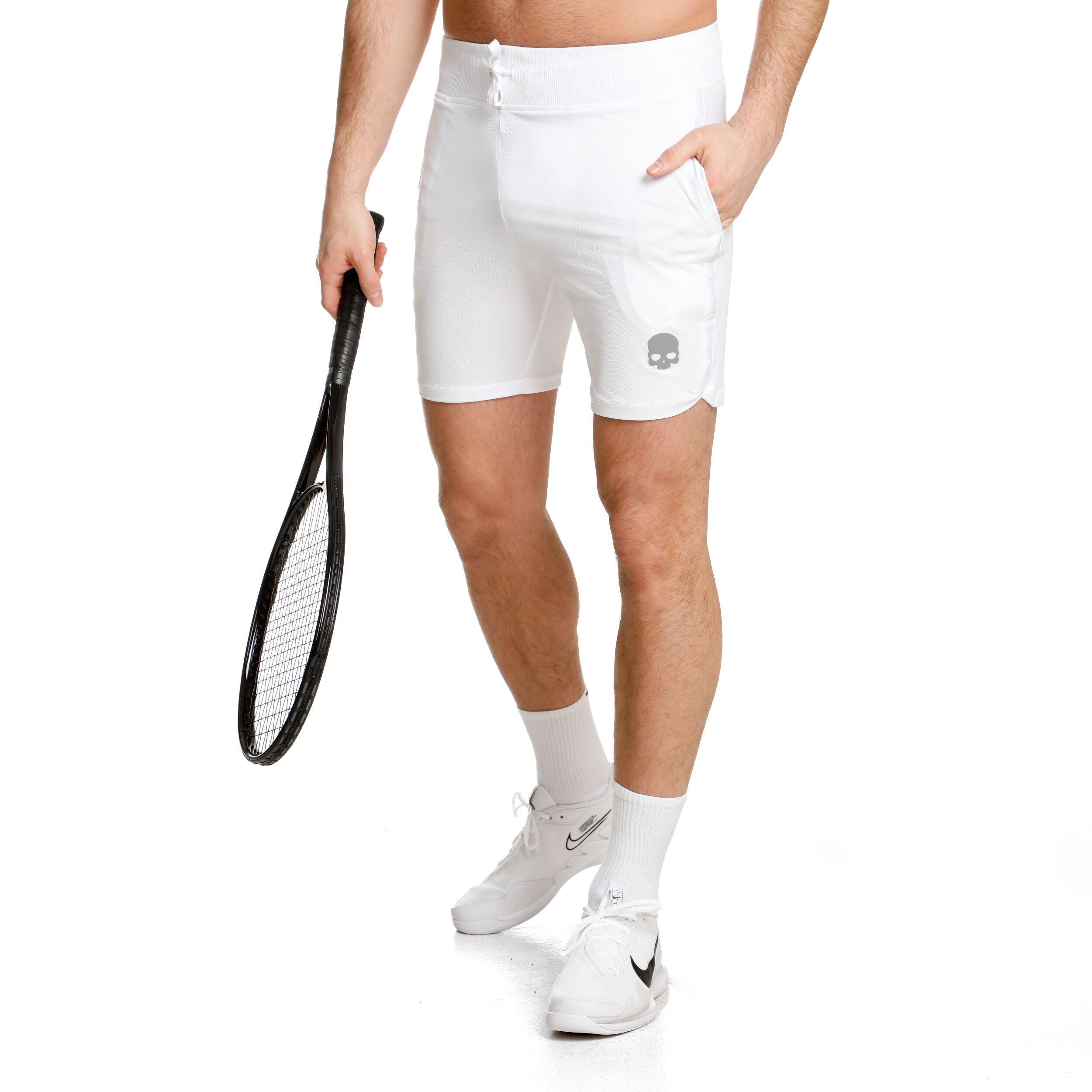 Tech Shorts Herren - Weiß, Schwarz