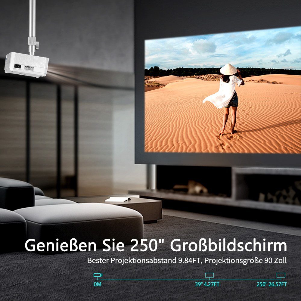 VANKYO Leisure 470P Beamer (5000 lm, 5000:1, 1920*1080 px, VANKYO Leisure 470 Pro 1080P-Projektor 200lumen 5G-WLAN-Außenprojektor)