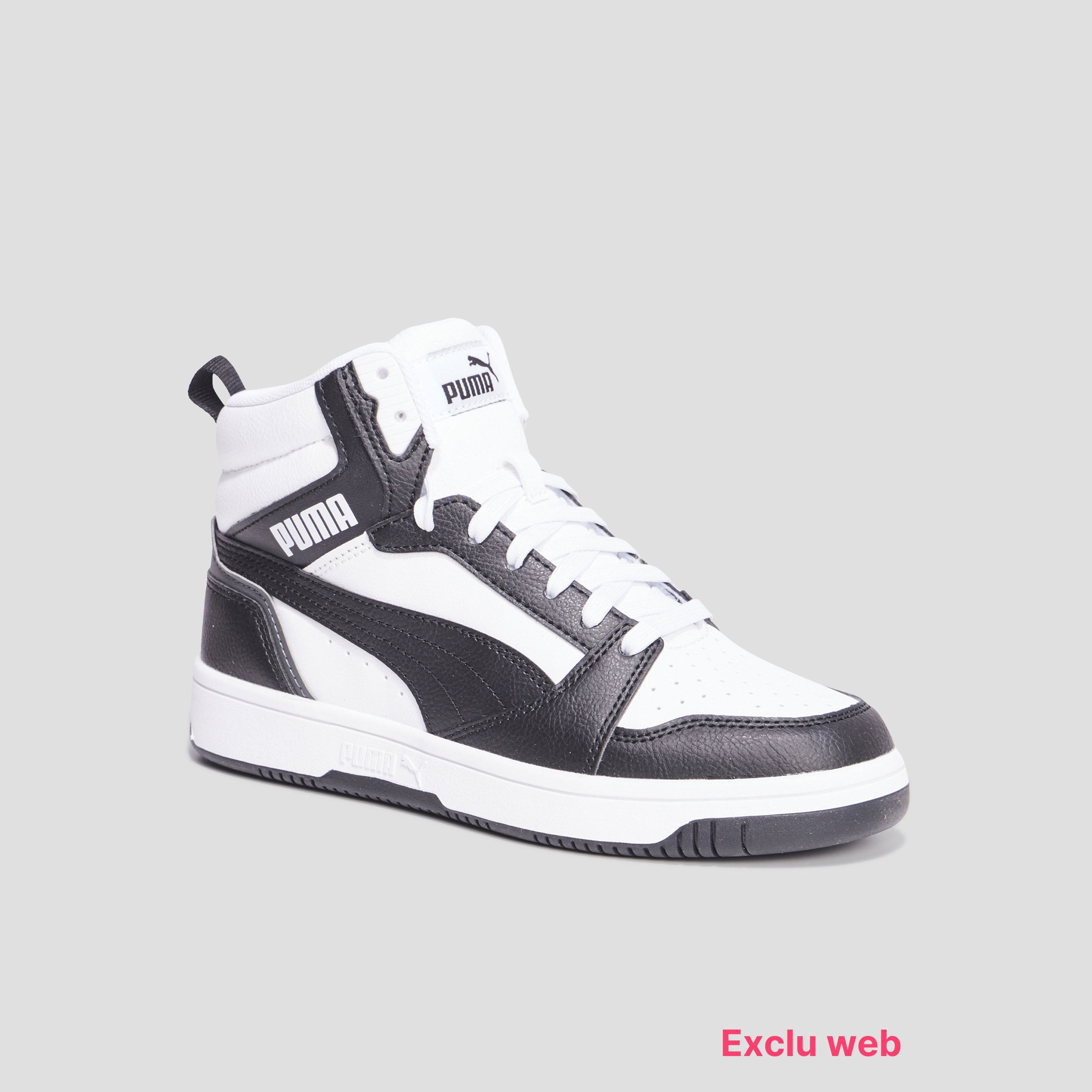 Baskets montantes Puma Reboundmid noir garçon | La Halle