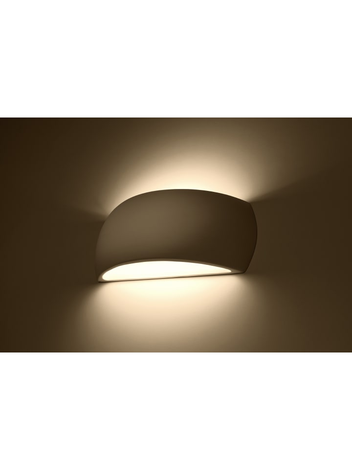 Nice Lamps Keramik Wandleuchte PALERMO in Weiß Lichtrichtung auf und ab loft G9 NICE LAMPS günstig kaufen onesize
