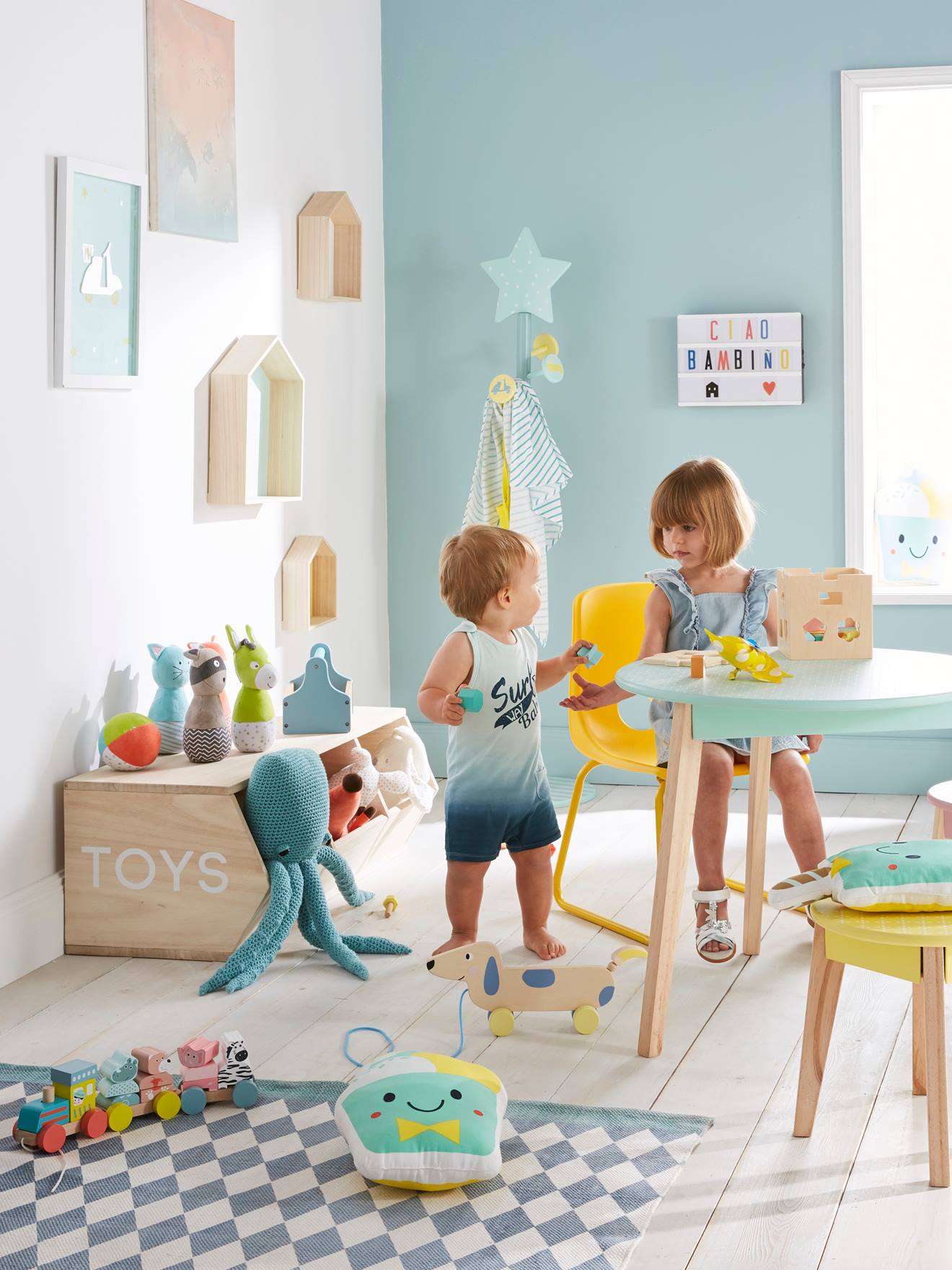 Vertbaudet Kinderzimmer Regal TOYS, 3 Fächer - natur