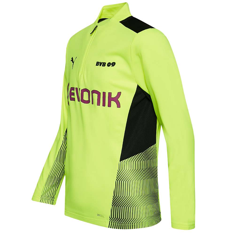 Borussia Dortmund BVB 09 PUMA 1/4 Zip Kinder Trainings Oberteil 759070-03