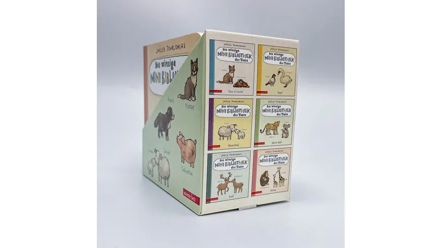 Die winzige Mini-Bibliothek der Tiere - 6 Mini-Pappbilderbücher im Schuber (Die große Mini-Bibliothek der Wörter)
