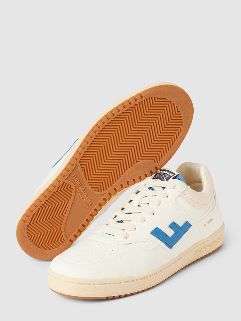 Sneaker mit Label-Details Modell 'Retro 90s' in weiß