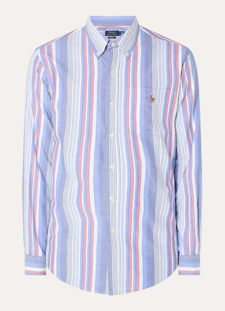 Camisa Ralph Lauren Custom Fit com estampa listrada