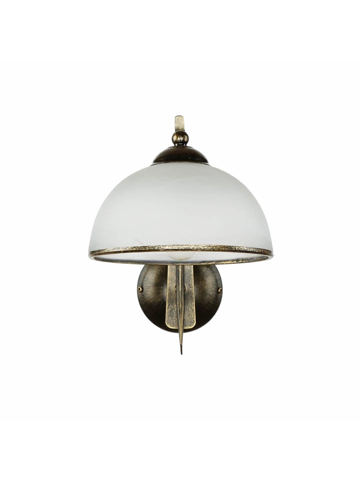 Licht-Erlebnisse Wandlampe in Messing Antik Weiß günstig kaufen onesize