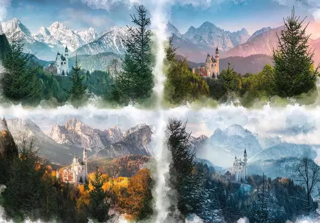 Puzzle 18000 Teile - Märchenschloss in 4 Jahreszeiten