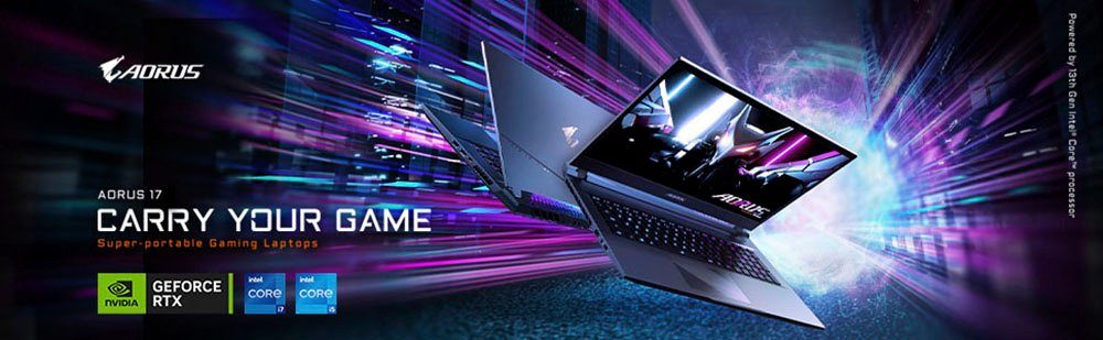 Gigabyte AORUS 17 BSF-73DE654SH Gaming-Notebook (43,94 cm/17,3 Zoll, Intel Core i7 13700H, GeForce RTX 4070, 1000 GB SSD)