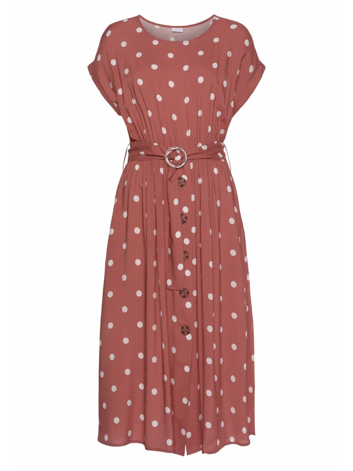 LASCANA Midikleid in marsala-creme-bedruckt günstig kaufen