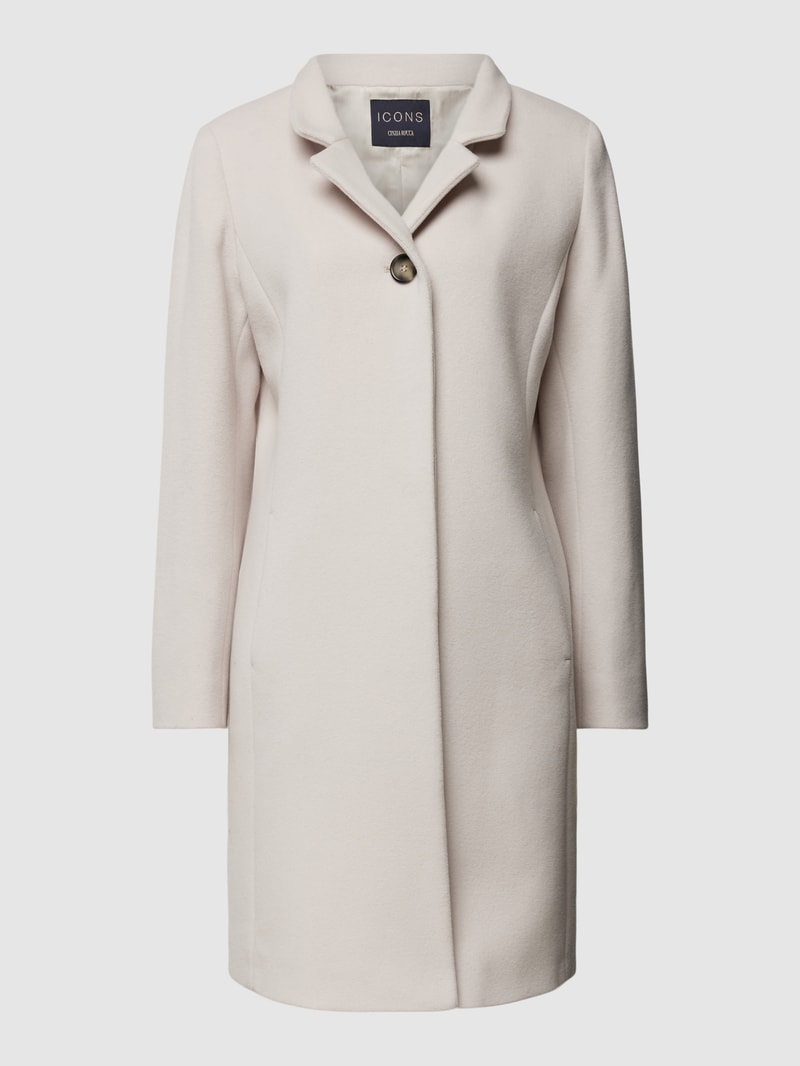 Mantel mit Reverskragen in offwhite