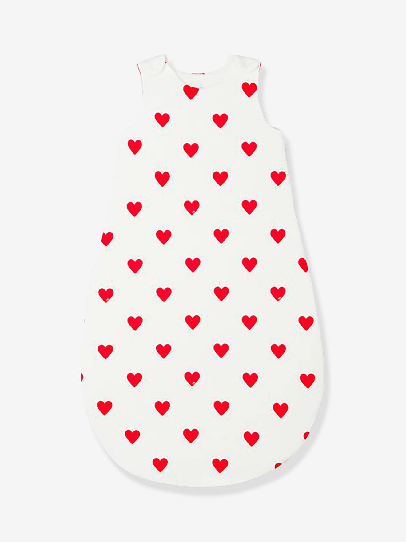 Gigoteuse bébé sans manches imprimé coeurs PETIT BATEAU blanc imprimé coeur