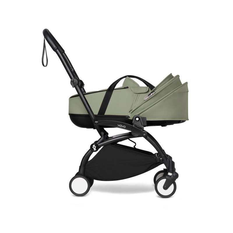 Poussette Yoyo2 4 roues châssis noir nacelle olive Babyzen