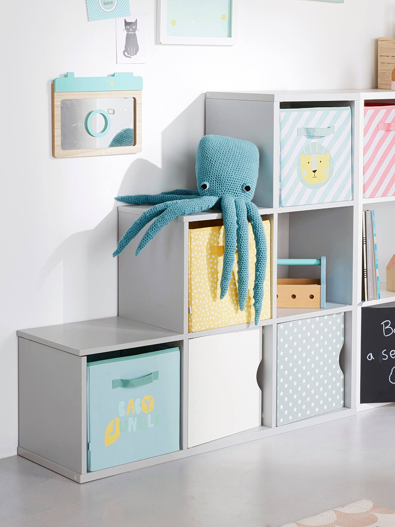 Vertbaudet Kinderzimmer Regaltür mit Montageset, verschiedene Modelle - weiß
