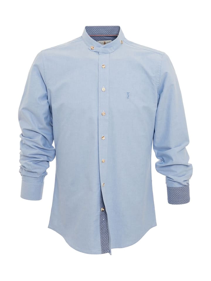 Almsach Stehkragenhemd LF935SK in blau günstig kaufen
