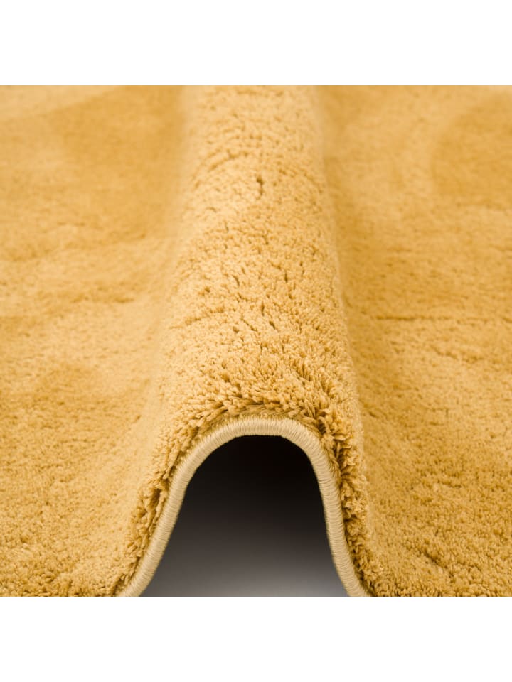 Pergamon Hochflor Super Soft Teppich Silky Rund in Curry günstig kaufen