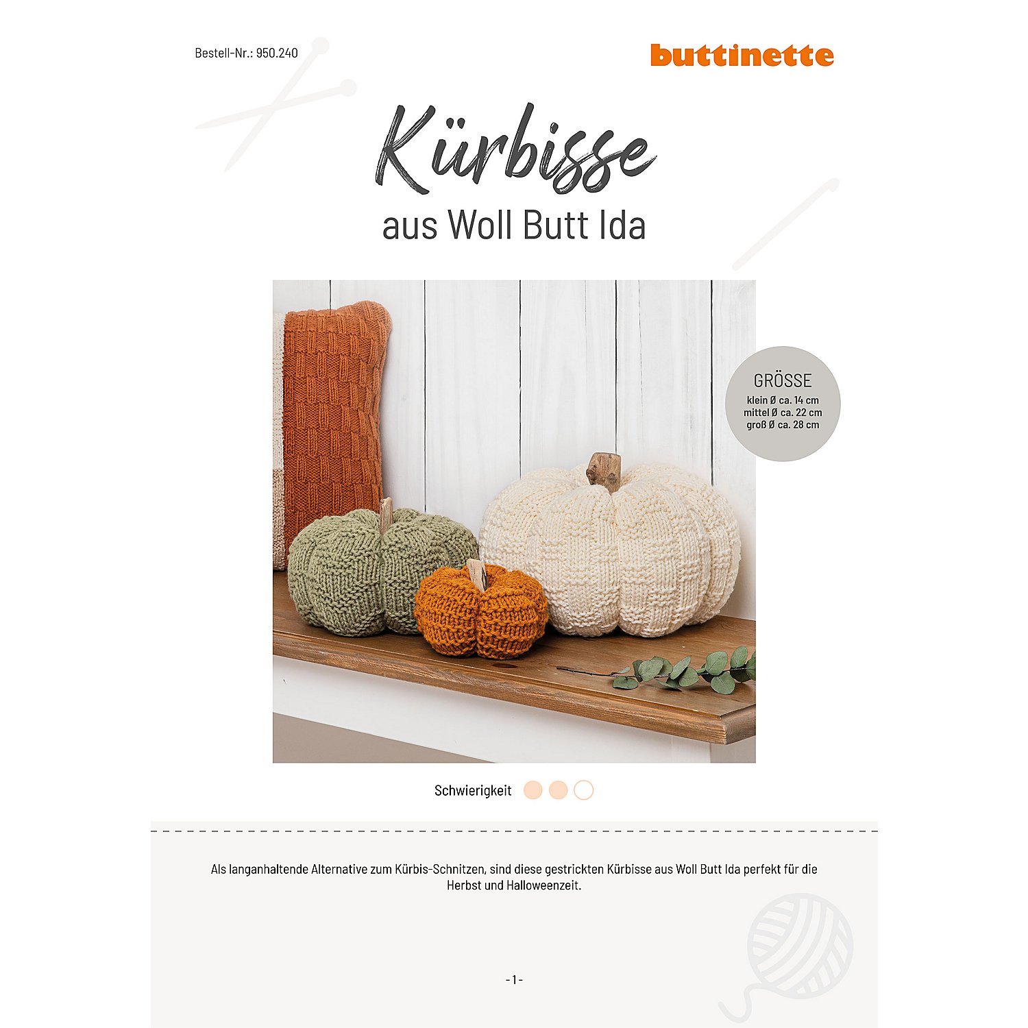 Strickanleitung – Kürbisse aus Woll Butt Ida