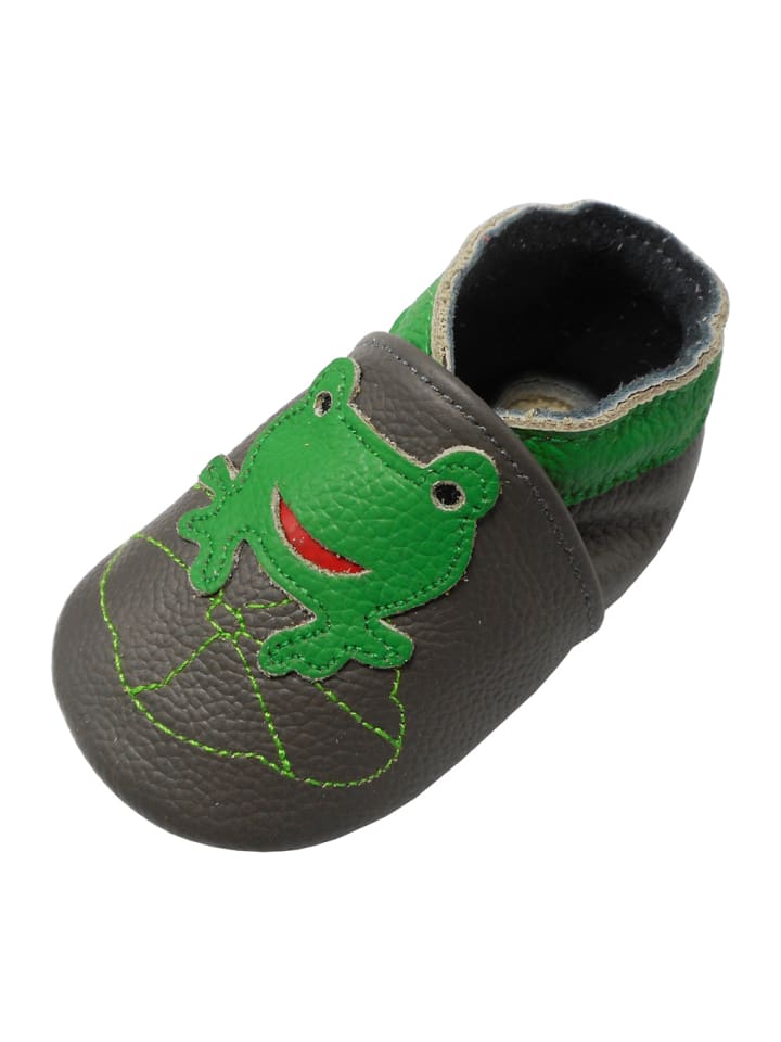 Yalion Leder-Krabbelschuhe 