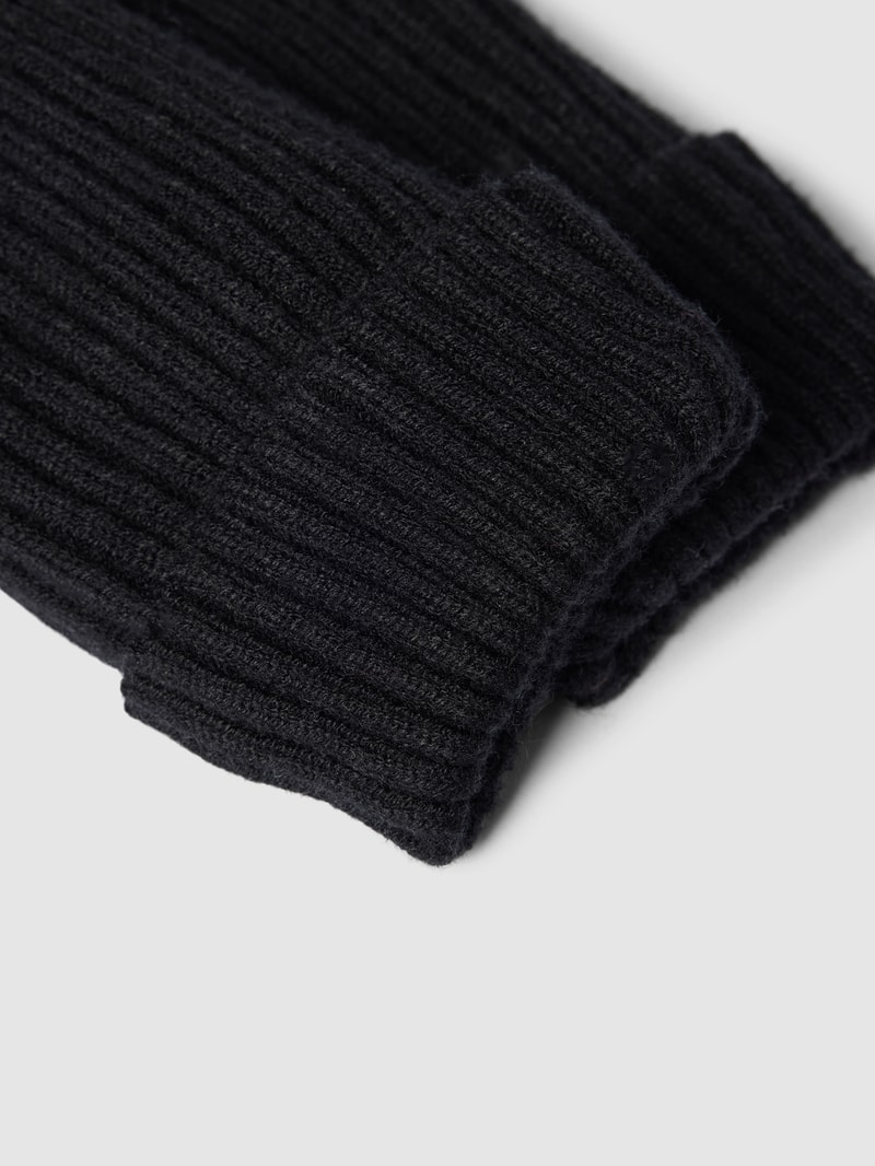 Handschuhe mit breitem Umschlag Modell 'ZENNA' in schwarz