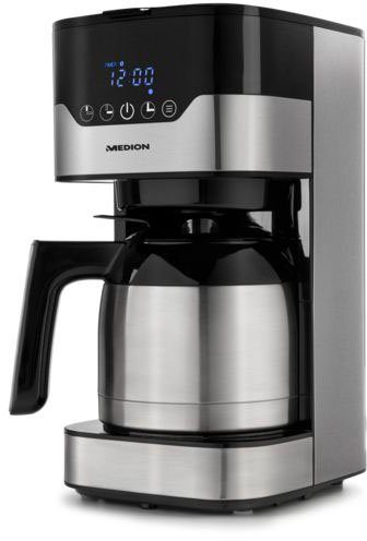 Medion® Filterkaffeemaschine MD 18458, 1,2l Kaffeekanne, Papierfilter 1x4, Aromawahlschalter mit 3 Stufen, Timer-Funktion