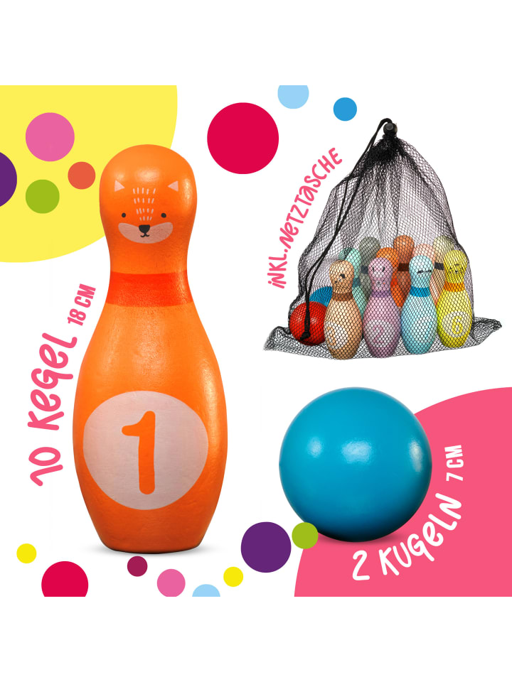 Pink Papaya Kegelspiel für Kinder 